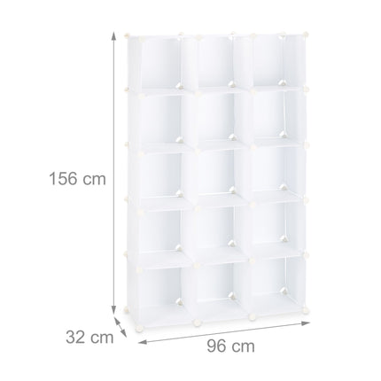Rafturi din plastic fără șuruburi cu 15 compartimente