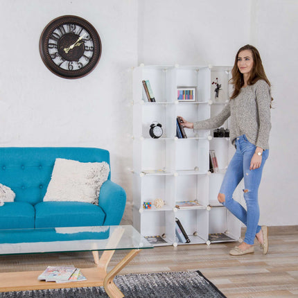 Rafturi din plastic fără șuruburi cu 15 compartimente