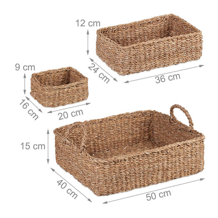 Coș de depozitare pentru iarbă de mare în 5 părți