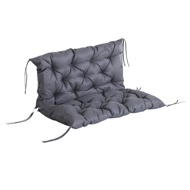 Perna Sezut Banca Perna Banca Gradina Perna Banca 100 X 98 X 8 Cm Bumbac Gri Inchis