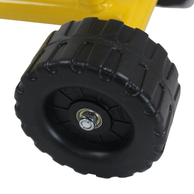 Excavator cu scaun cu lopata, excavator copii din metal, excavator de nisip pentru asezat pentru copii de la 3 ani. Galben