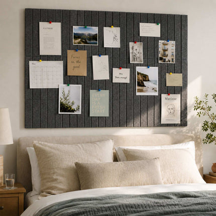 Self-Adhesive Felt Pinboard, Dark Gray, 60x40 cm