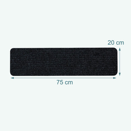 Covorașe autoadezive pentru scări, pachet de 16, 75x20cm