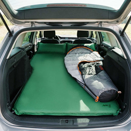 Saltea autogonflabilă pentru camping, verde, 188x132x5 cm