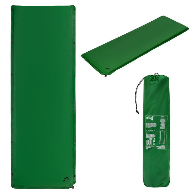 Saltea de dormit autogonflabilă, 188x65x5 cm, verde