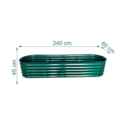 Jardinieră metalică semicirculară – Pat de grădină înălțat