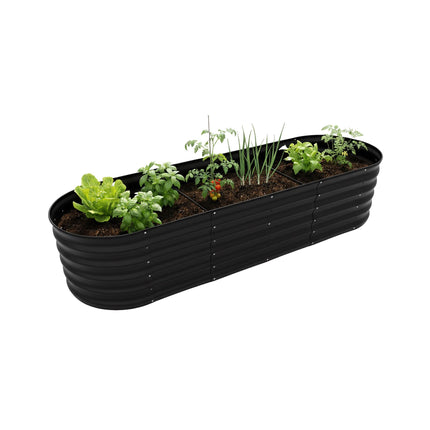 Jardinieră metalică semicirculară pentru grădini exterioare