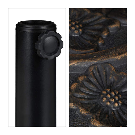 Bază semicirculară pentru parasolar, polirășină, design floral