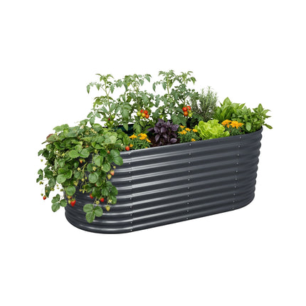 Semi-Circular Raised Garden Bed, Galvanized Steel
