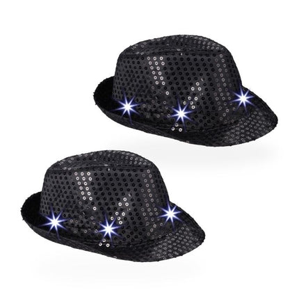 Pălării cu paiete LED set de 2
