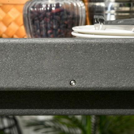 Outdoor barbecue cart with towel rack and 2 shelves, 87x50x80cm