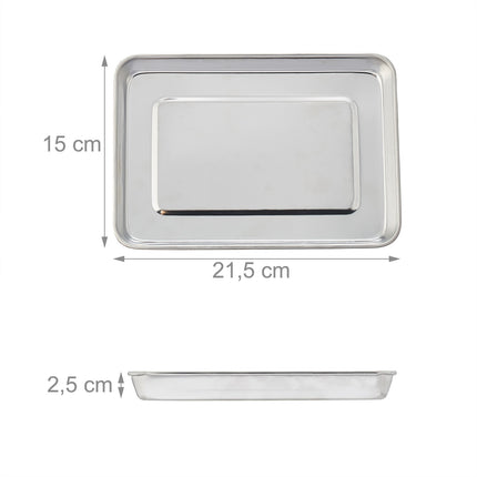 Farfurii de servire din inox - 3 buc