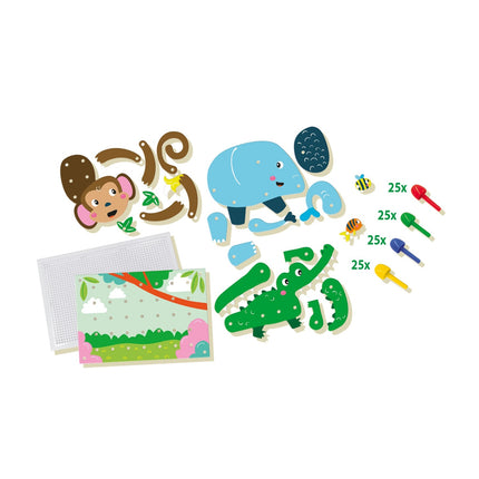 Puzzle-uri cu animale Ses Mosaic Peg Board