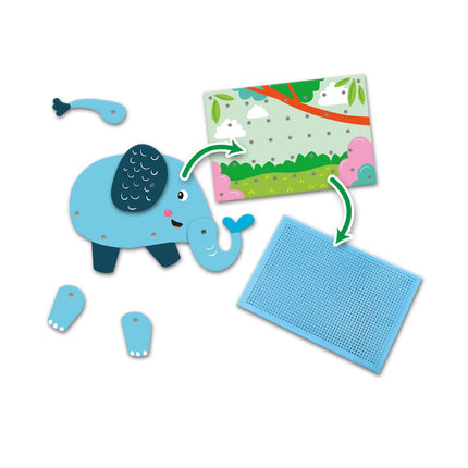 Puzzle-uri cu animale Ses Mosaic Peg Board
