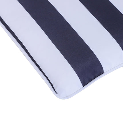 Set 6 Perne Scaun Perne Scaun Perne Podea Poliester + Fibra Bumbac Albastru + Alb 42X42X5 Cm
