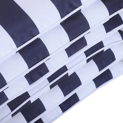 Set 6 Perne Scaun Perne Scaun Perne Podea Poliester + Fibra Bumbac Albastru + Alb 42X42X5 Cm
