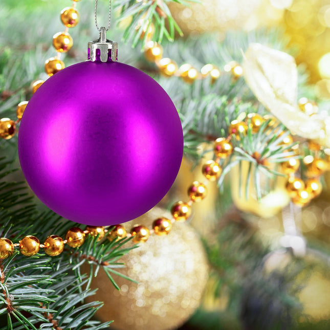 Set of 100 Glossy Christmas Tree Baubles