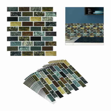 Set of 10 Tile Stone Wall Stickers