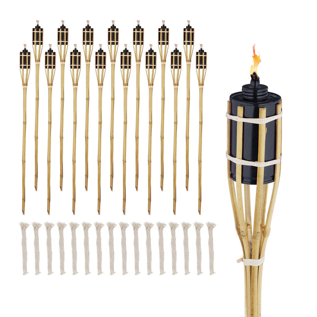 Set 16 torțe de grădină 90 cm