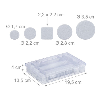Set de 272 glisoare autoadezive din pâslă
