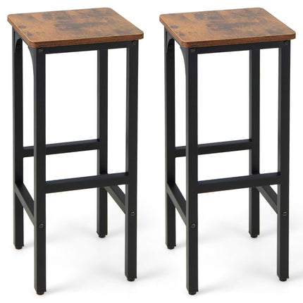 Set de 2 scaune de bar cu suporturi pentru picioare, capacitate 150 kg