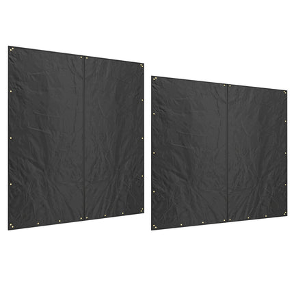Waterproof 600D Oxford Firewood Rack Cover, Set of 2, Black