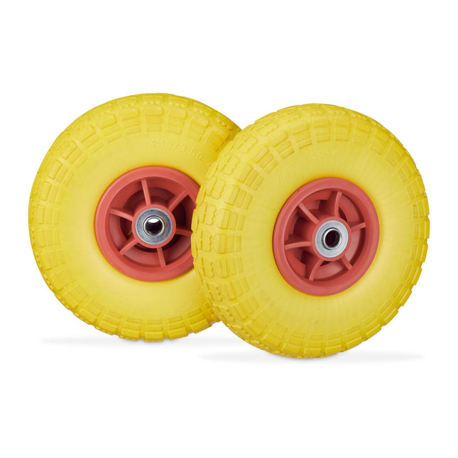 Set 2 anvelope PU pentru roabă 4.1/3.5-4
