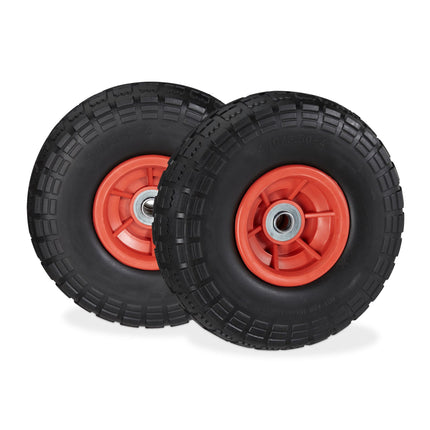 Set 2 anvelope PU pentru roabă 4.1/3.5-4
