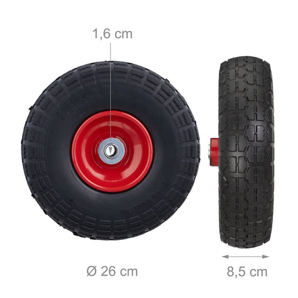 Set de 2 anvelope PU pentru roaba