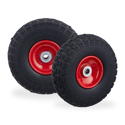 Set de 2 anvelope PU pentru roaba