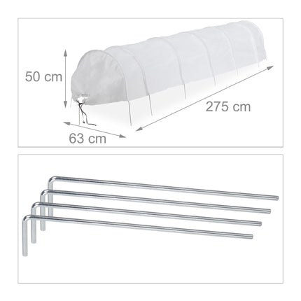 Set de 2 tuneluri de crestere PVC 3,4 m