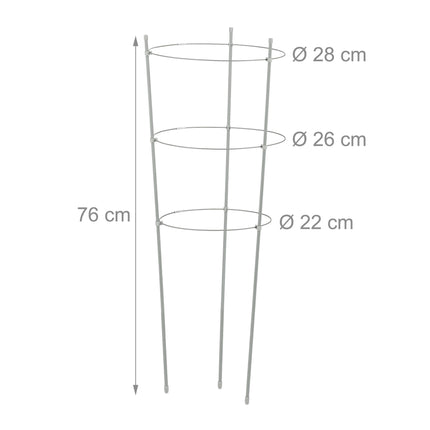 Set 2 spaliere rotunde gri, 76 cm