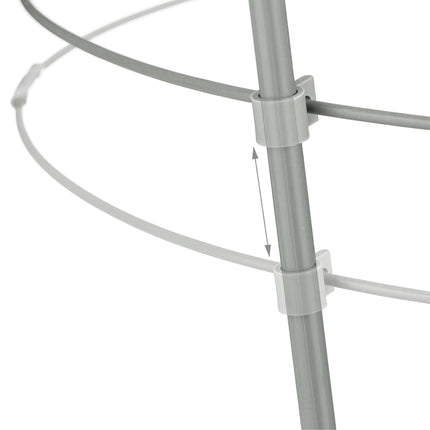 Set 2 spaliere rotunde gri, 76 cm