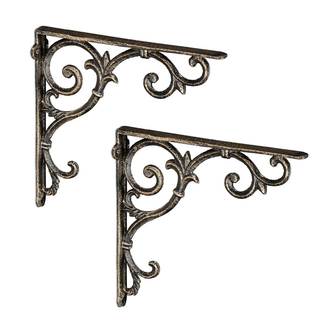 Set of 2 Shelf Brackets in Vintage Look