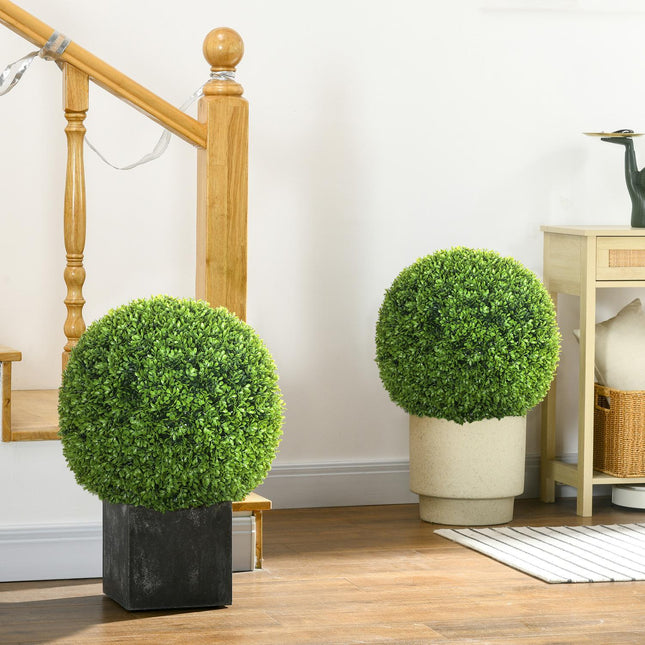 Set 2 bile artificiale de cimi 40 cm plante artificiale, plante artificiale din plastic bile din lemn de cimi, planta falsa pentru living, dormitor, birou, gradina, cadou decor modern