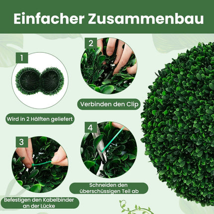 Set of 2 boxwood balls 52 cm boxwood balls UV-resistant topiary artificial plant dark green