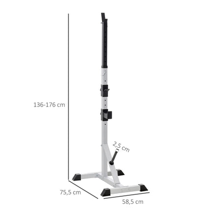Set de 2 suporturi pentru gantere, 3 nivele, reglabil pe înălțime, suport pentru gantere din oțel, suport pentru gantere, încărcat până la 200 kg, suport pentru ghemuit, suport pentru haltere, suport pentru plăci de greutăți pentru antrenament