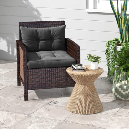 Garden chair cushions, 10 cm thick, dark gray polyester