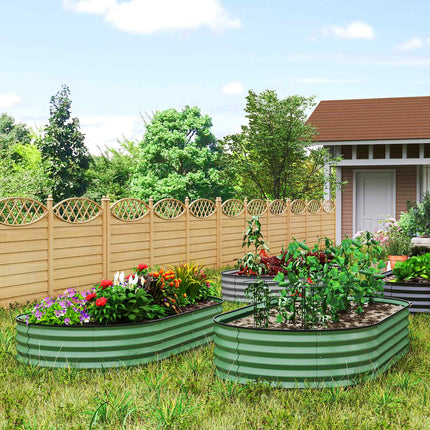 Steel Stackable Raised Garden Beds - 181 x 93 x 30 cm Set of 2
