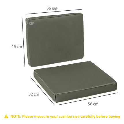 Dark gray chair cushions, washable, 7cm thick, 56x52cm