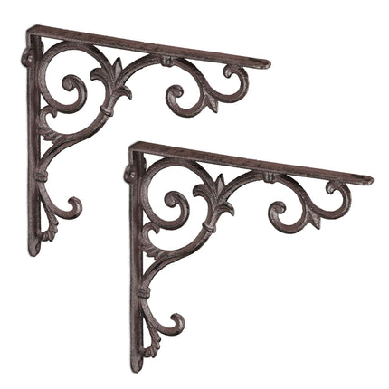 Set of 2 shelf brackets in vintage look