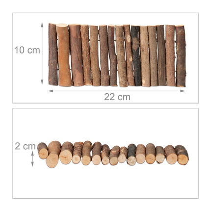 Set 3 Pod Rozatoare Lemn 10 x 22 cm