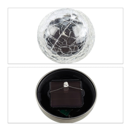 Set of 3 round solar cell lamps