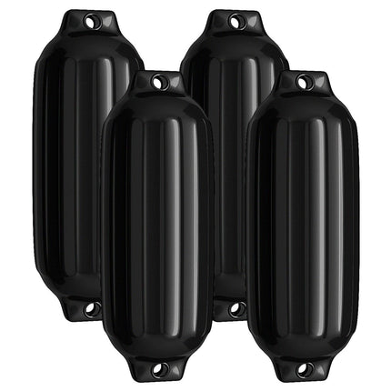 Set de 4 aripi de barcă, aripi lungi, apărătoare cu bile, protecție împotriva accidentului de bărci, aripi de pod, negru, 58 x 16,5 cm