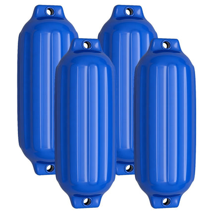 Set de 4 aripi de barcă, apărătoare lungi, apărătoare cu bile, protecție împotriva accidentării bărcii, aripi pod, albastru, 68,5 x 21,5 cm