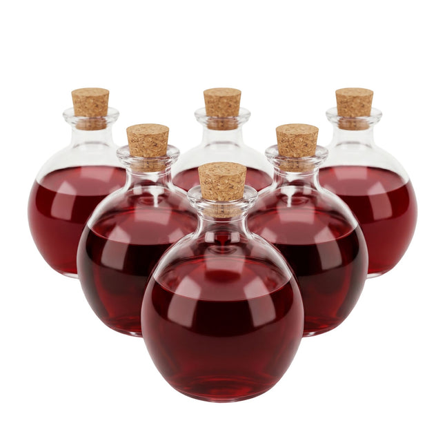 Set de 6 sticle de sticlă cu dopuri, capacitate 260 ml