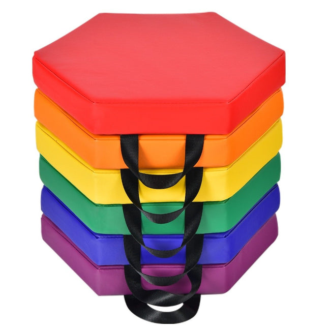 Set 6 perne scaun copii cu maner si fermoar, perna scaun, scaun inaltator, perna principala, colorata
