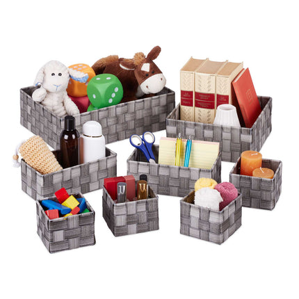 Set de 8 cosuri de depozitare din plastic