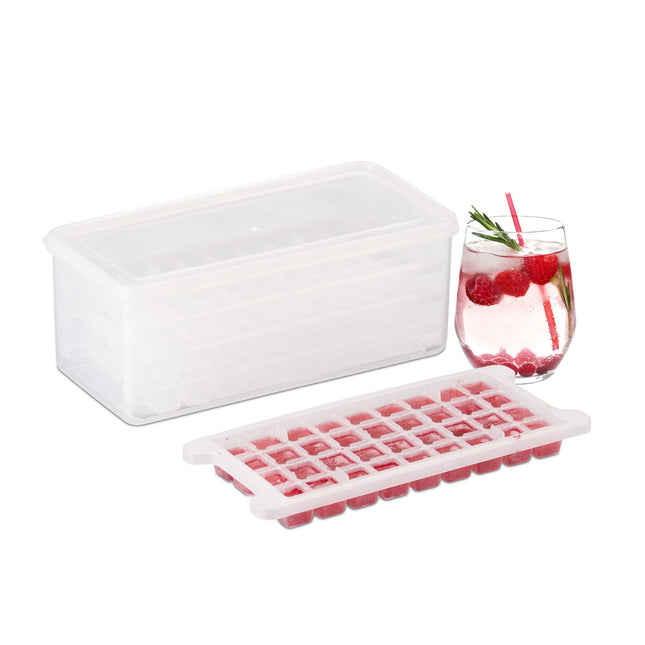Set forme pentru cuburi de gheata cu cutie si capac