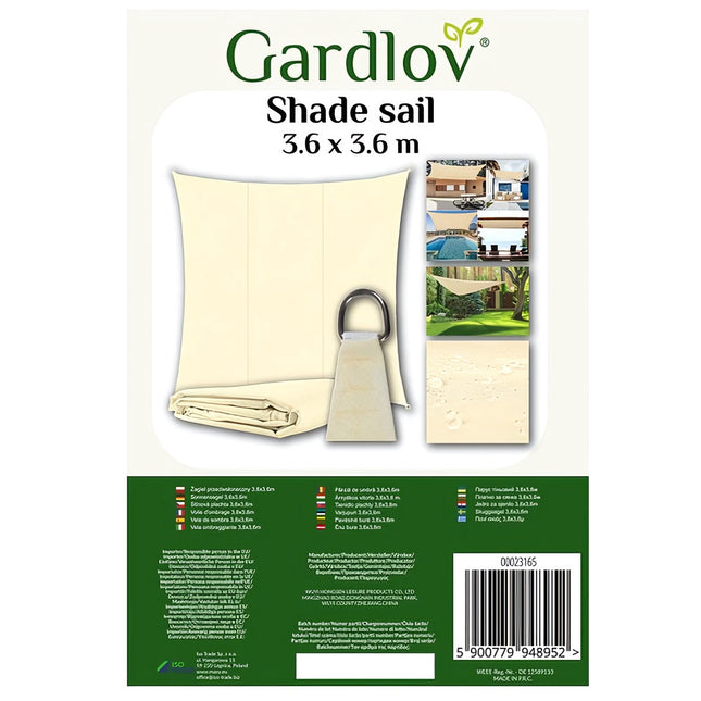 Pânză de umbră 3,6x3,6m Gardlov 23165